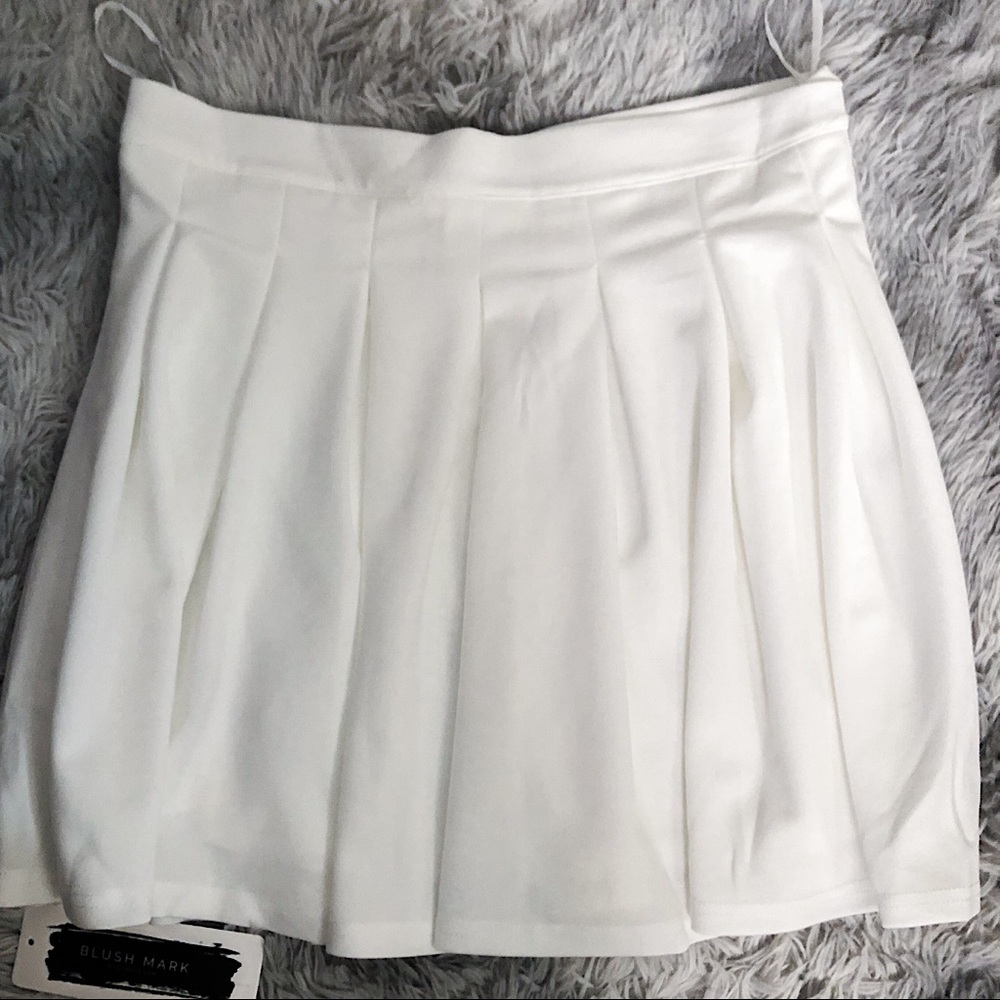 White Pleated Skirt